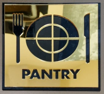 5mm Gold Acrylic Inner Cut Letter Board